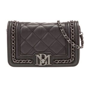 Badgley Mischka Black Quilted Crossbody Bag